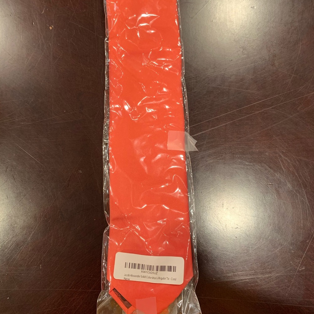Jacob Alexander Solid men’s regular Tie - coral